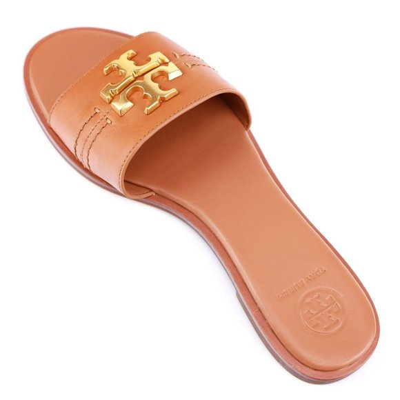 NIB Tory Burch EVERLY Slide Sandals Tan 7 - Picture 9 of 10